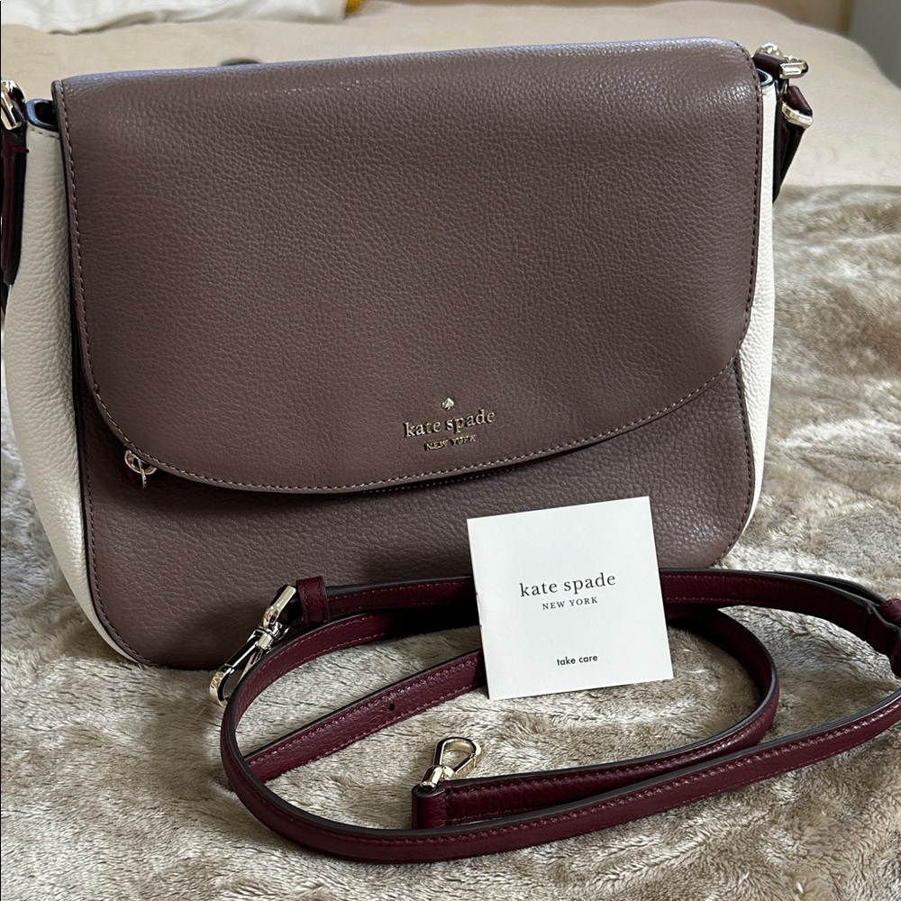 kate spade Plum and Cream Crossbody Bag